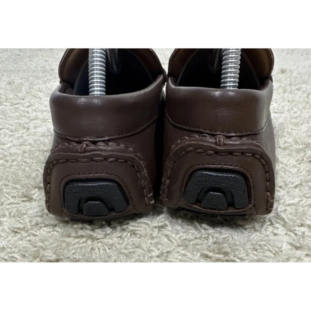 J. Crew Brown Leather Slip On Driving Loafers Shoes Mens 9 Comfort Casual Preppy